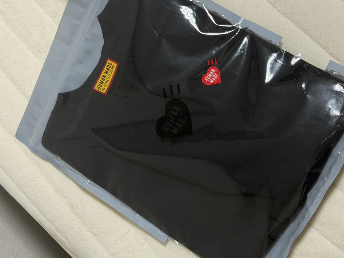 휴먼메이드 하트 로고 티셔츠 블랙 새제품 상품이미지2