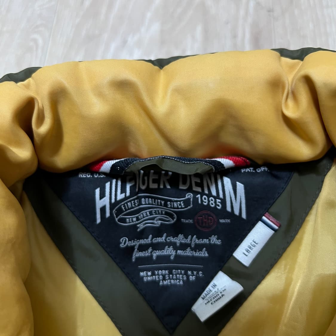 타미힐피거 남성 다운 카키 패딩조끼 L/100  상품이미지4