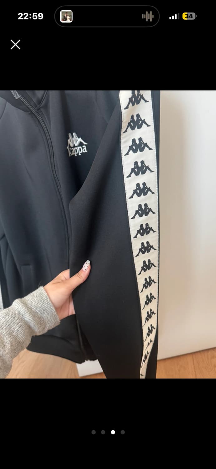 카파 빈티지 블랙 트랙탑 L 상품이미지2