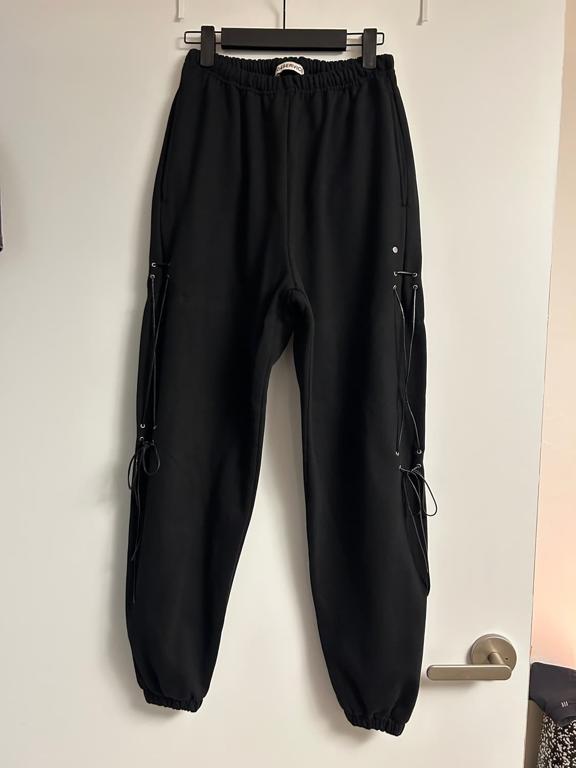 604SERVICE 604서비스 레더스트링 조거 팬츠 상품이미지2