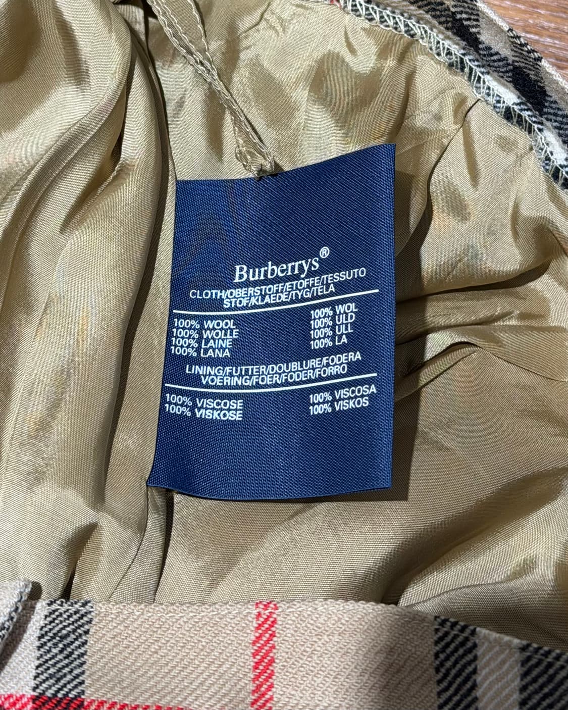 버버리 베이지 노바체크 플리츠 울 스커트 상품이미지8