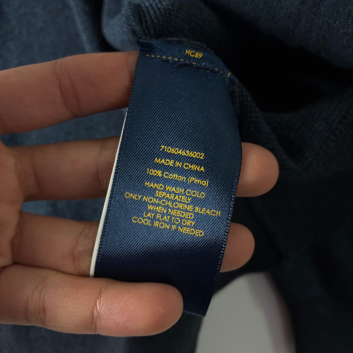 Polo  폴로 랄프로렌 자수 피마코튼 다크네이비 니트집업  상품이미지5