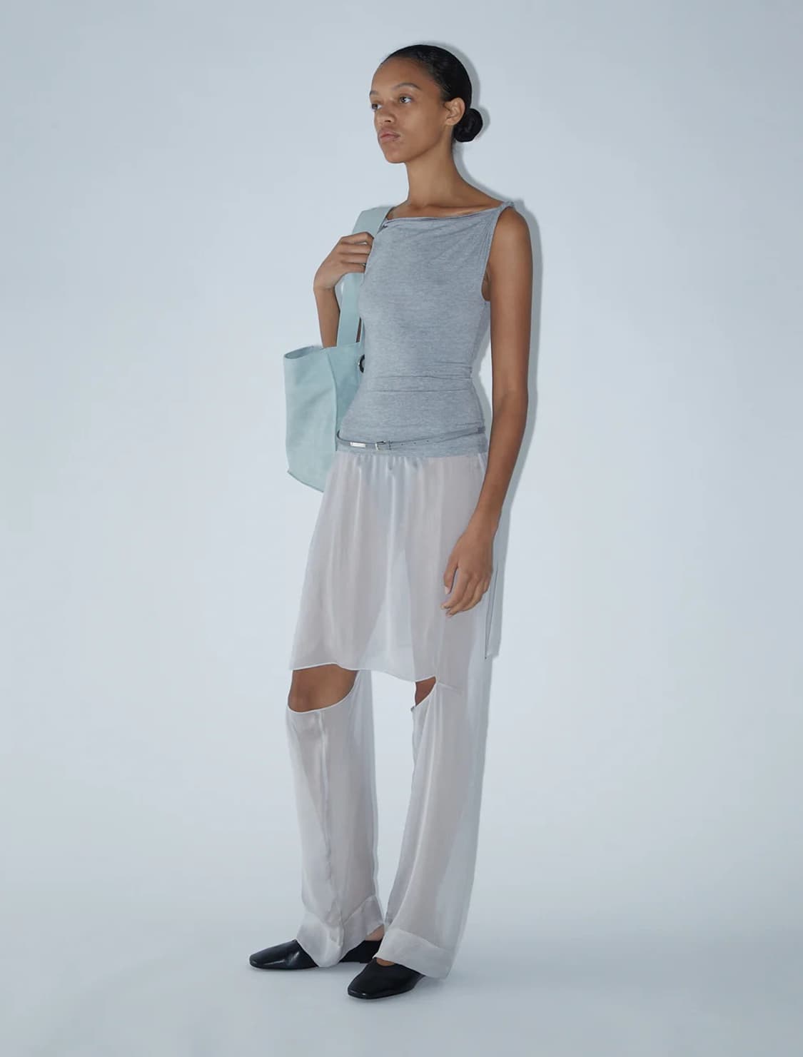 [XS,S,M,L]팔로마울 Simp 슬리브리스 탑/화이트 상품이미지6