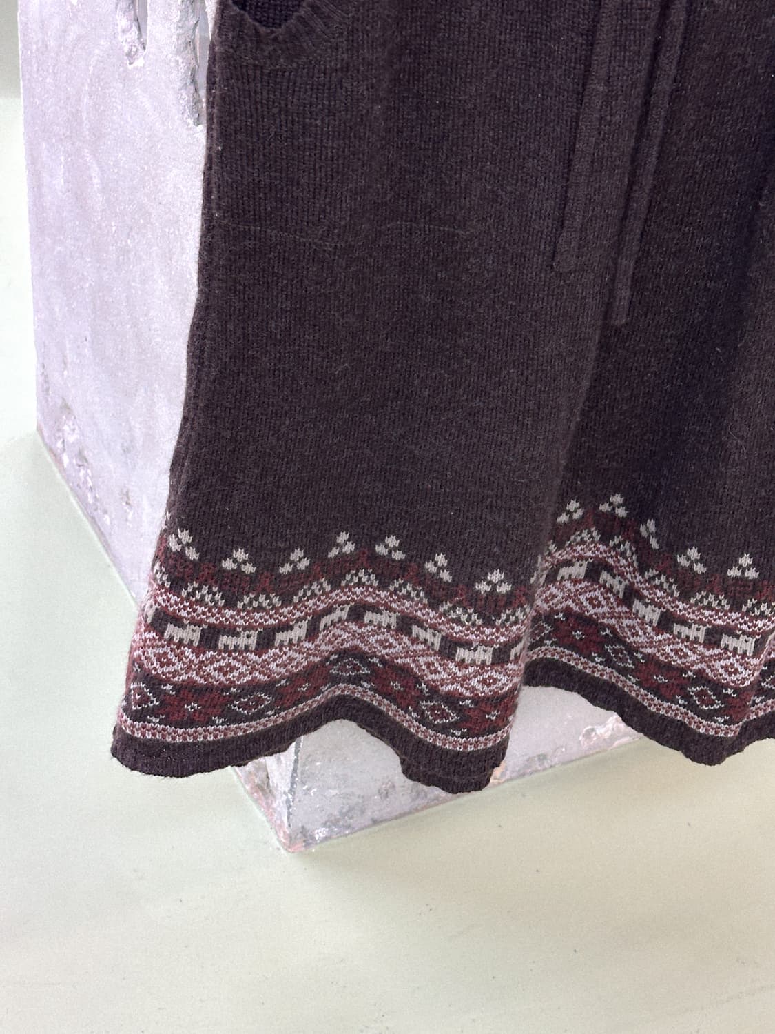 brown winter knit skirt 상품이미지2