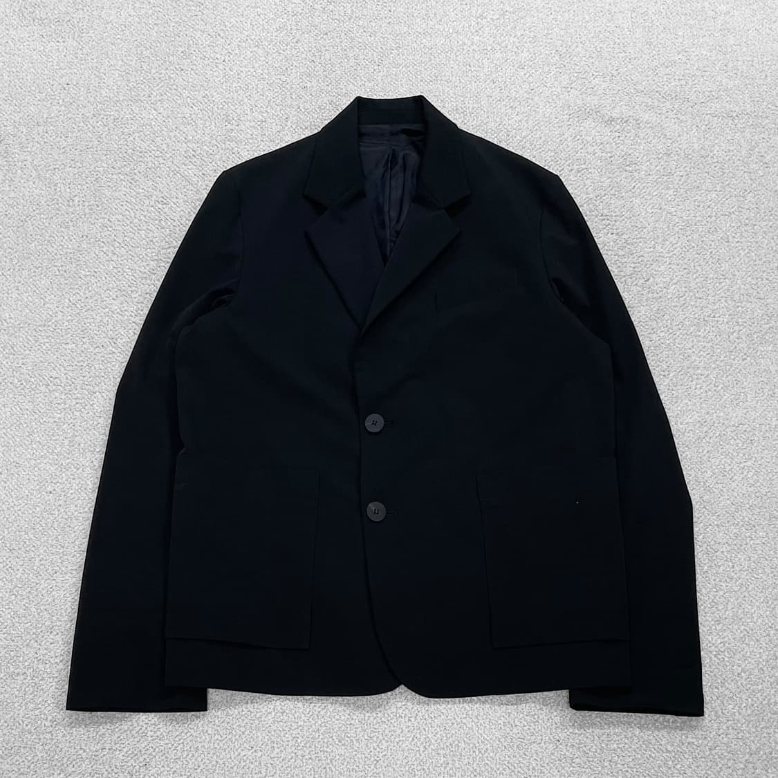 우영미 투 버튼 싱글 블레이저 자켓 블랙 상품이미지2