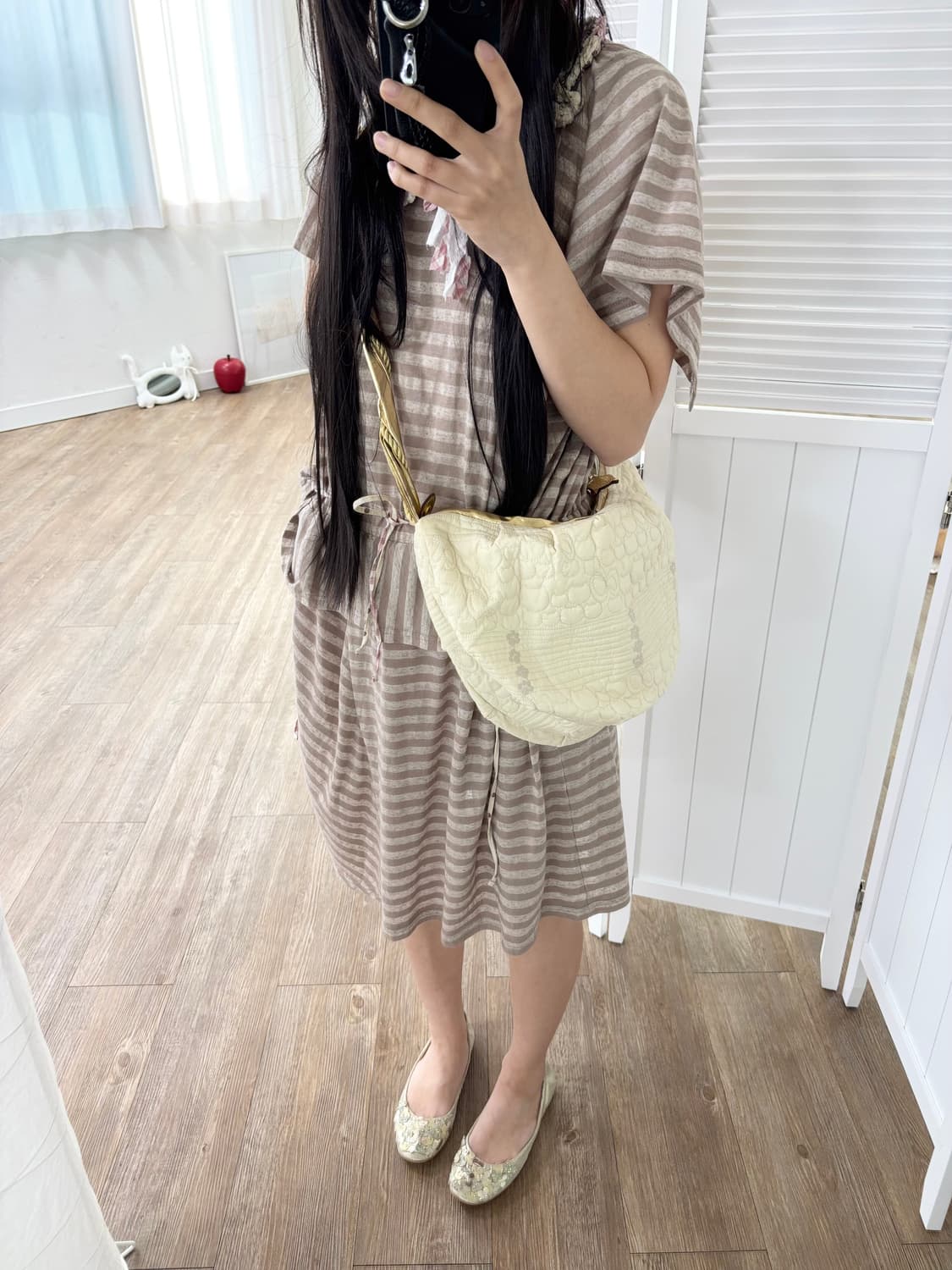 츠모리치사토 네코 퀄팅 크로스백 상품이미지2