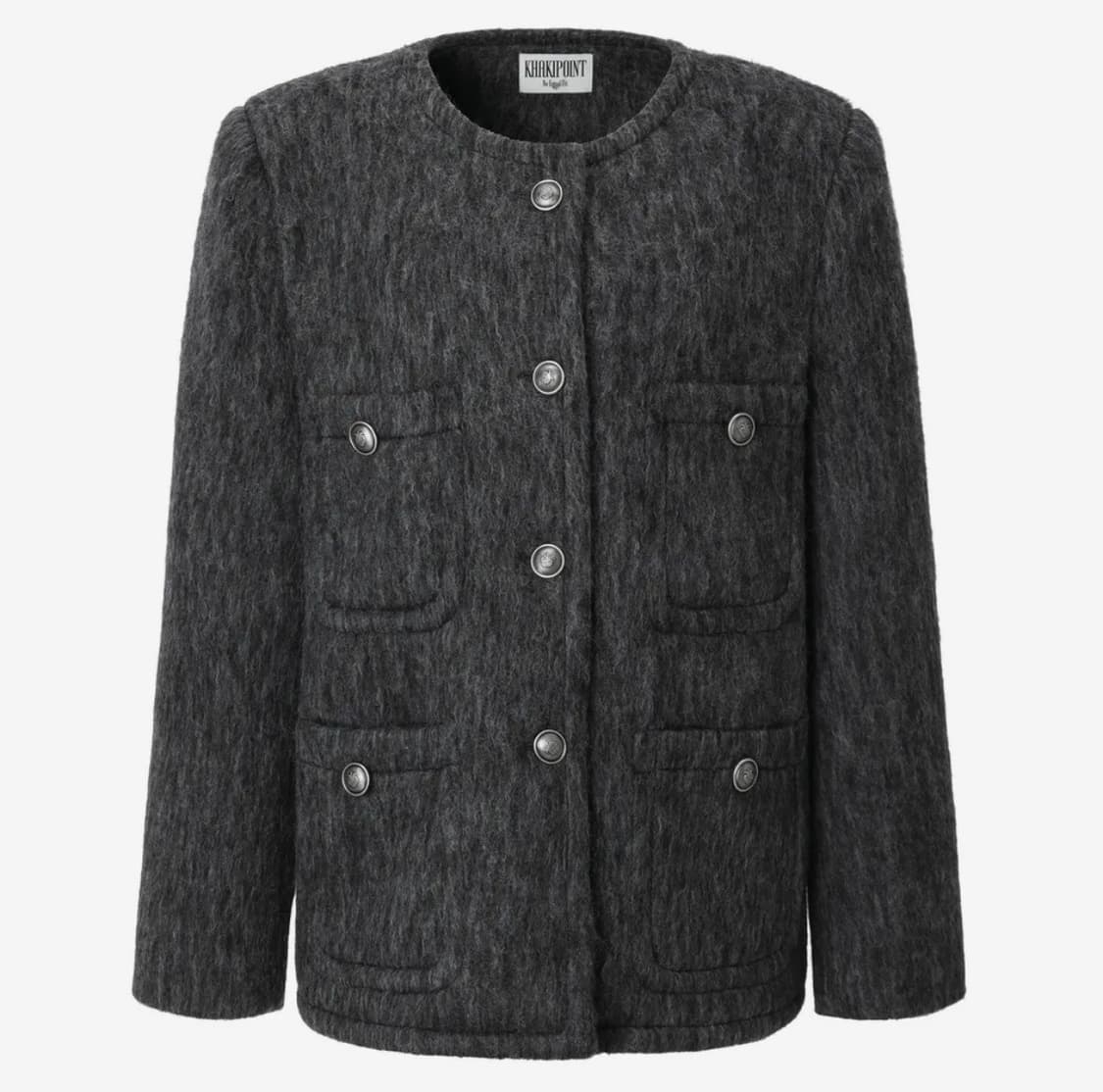카키포인트 앤틱 울 자켓 차콜 상품이미지1