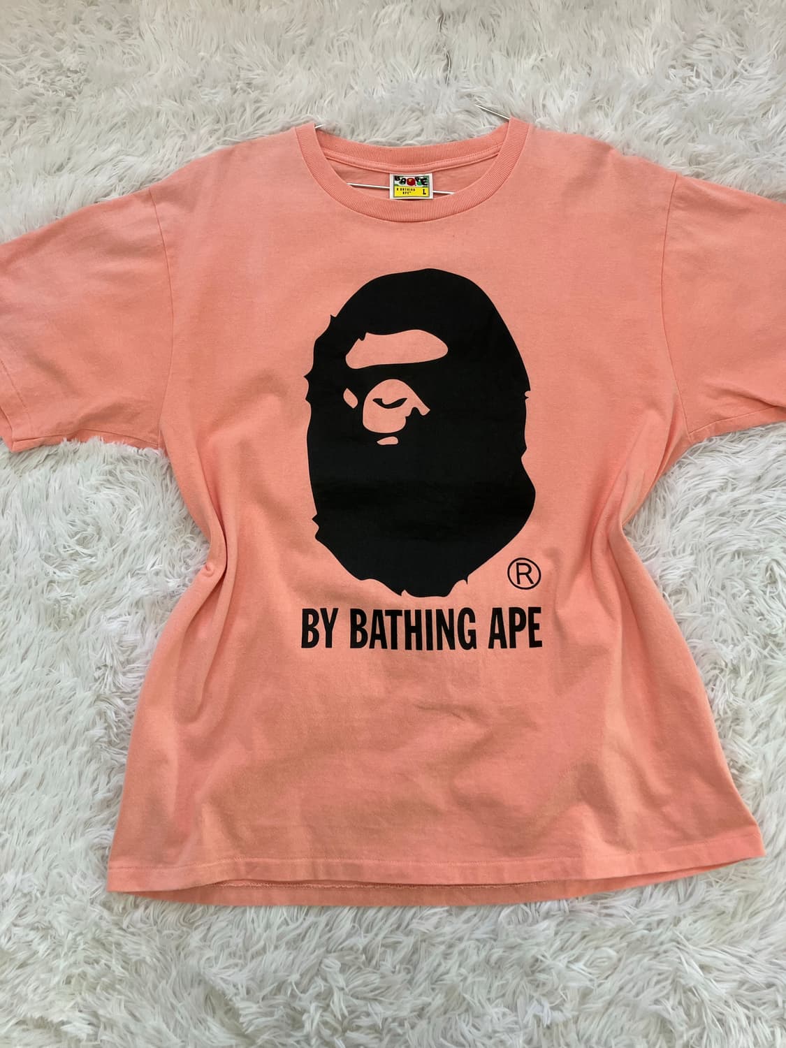 베이프 베이비 핑크 마일로 반팔 1051 y2k 스트릿 갸루 펑키 상품이미지1