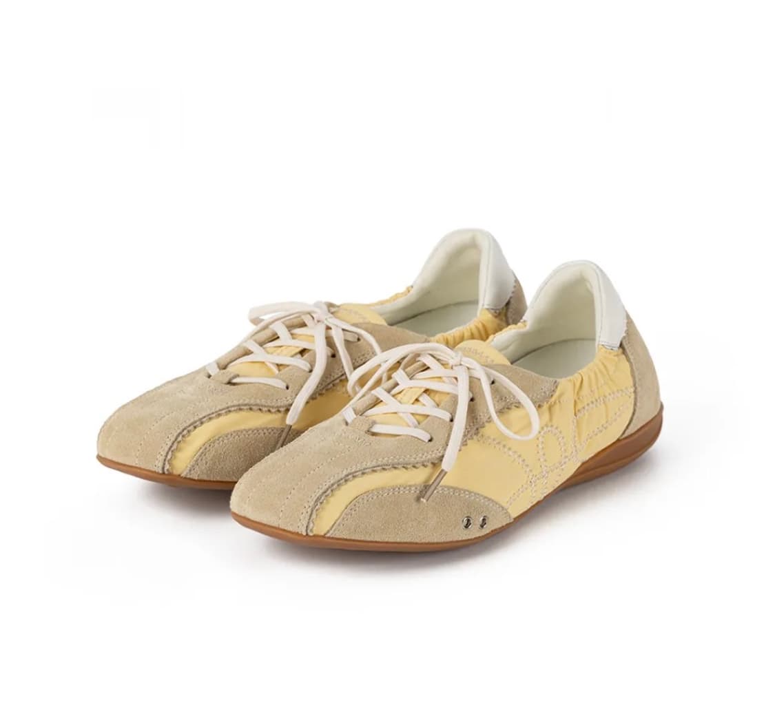 기호 SKIA PINKING SHIRRING SNEAKERS / 노랑 상품이미지3
