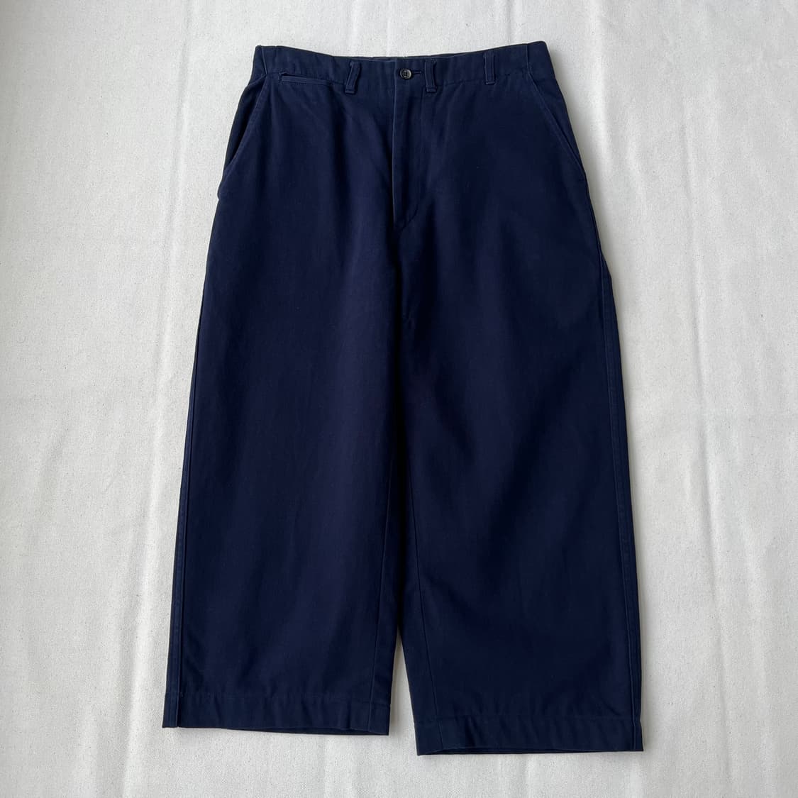 꼼데가르송옴므 80s 초기 네이비 코튼 팬츠 상품이미지1