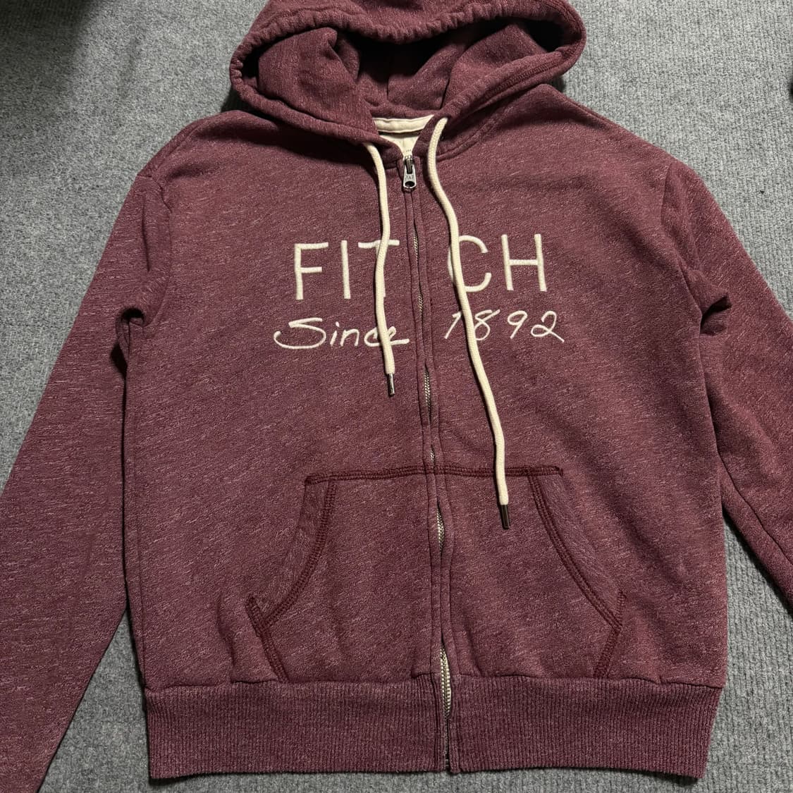 아베크롬비 버건디 후드집업 s 상품이미지2