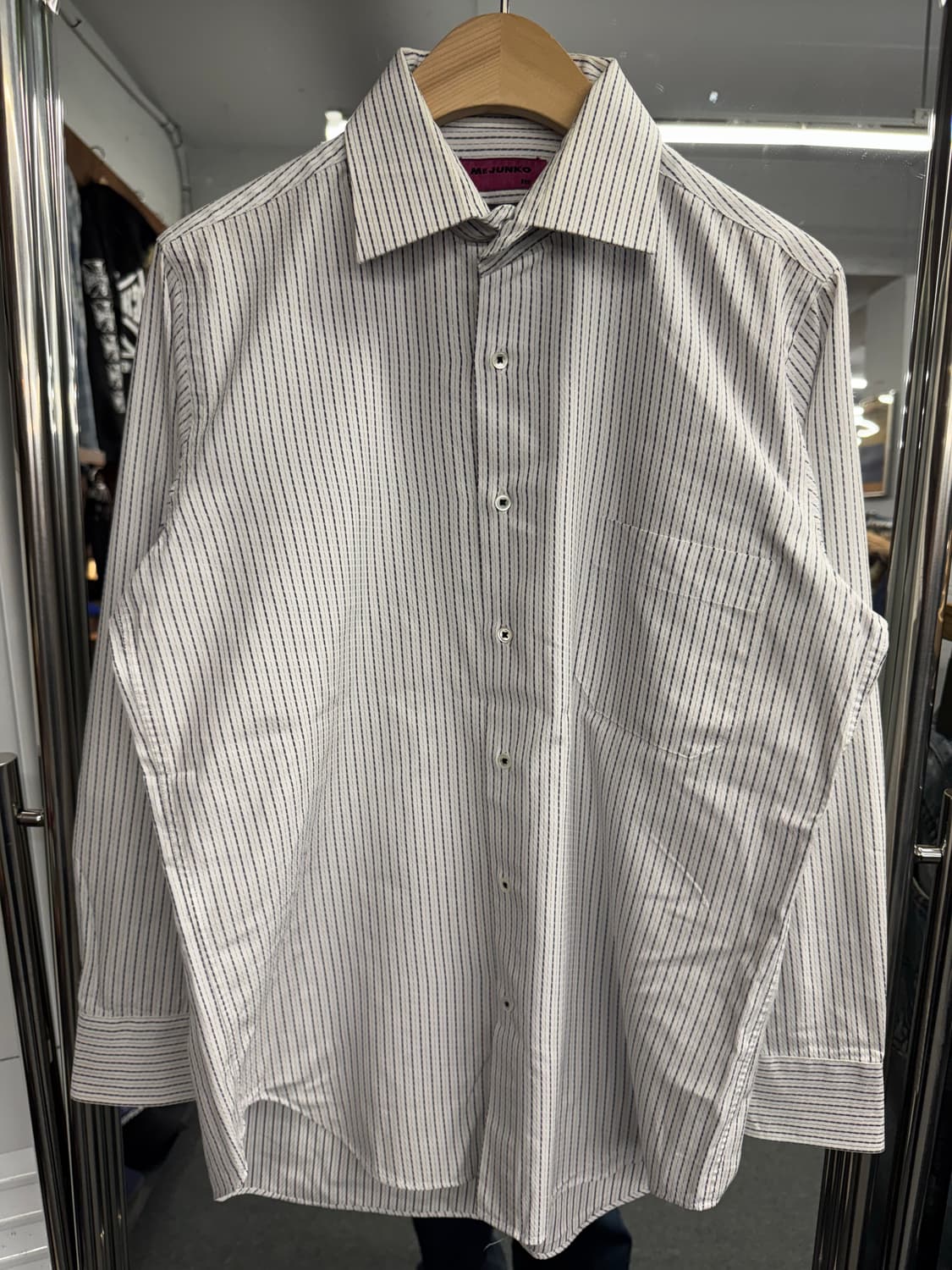 japanese vintage Mr.junko 스트라이프 셔츠 상품이미지1