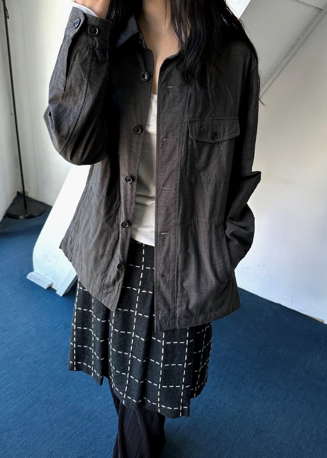 Washed cotton design work jacket 상품이미지7