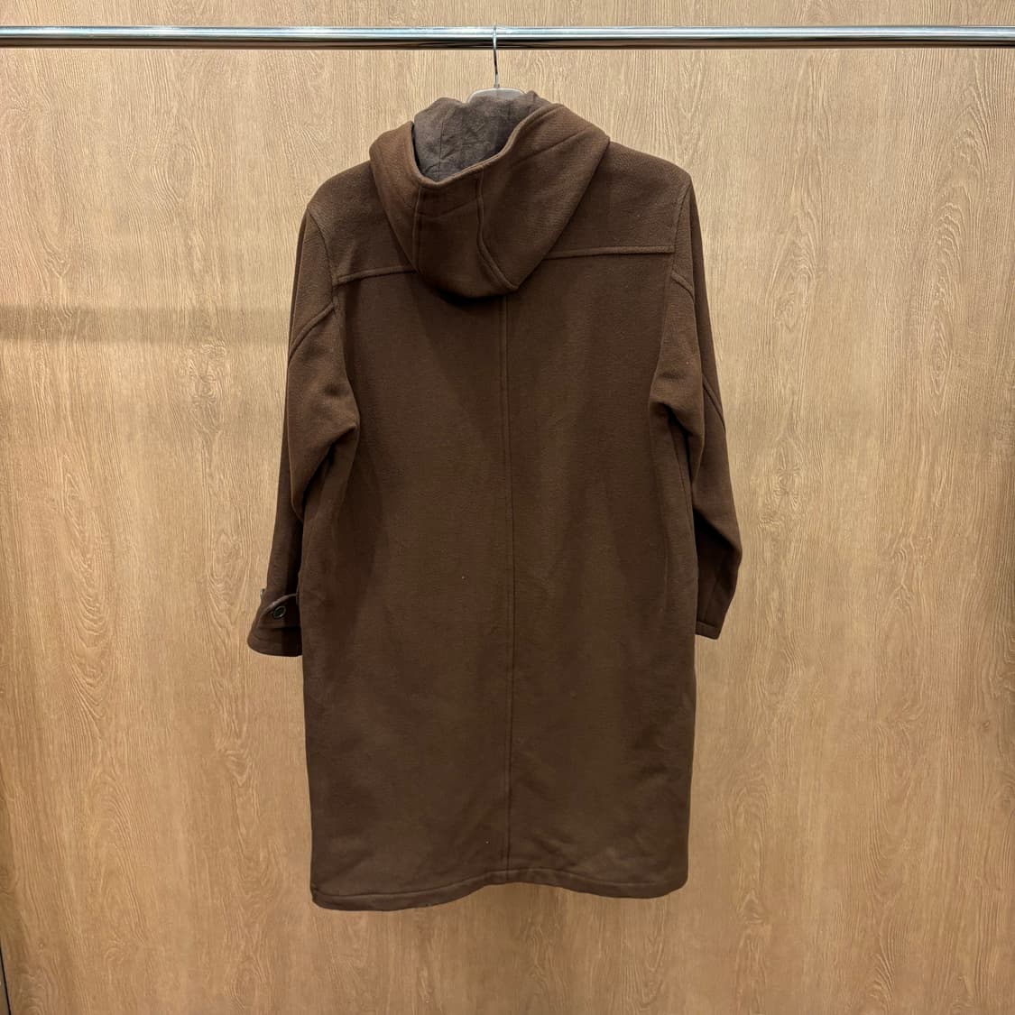 폴스미스 울 믹스 후드 롱 코트 지퍼 스냅 버튼 플랩 포켓 디테일 브라운 상품이미지3