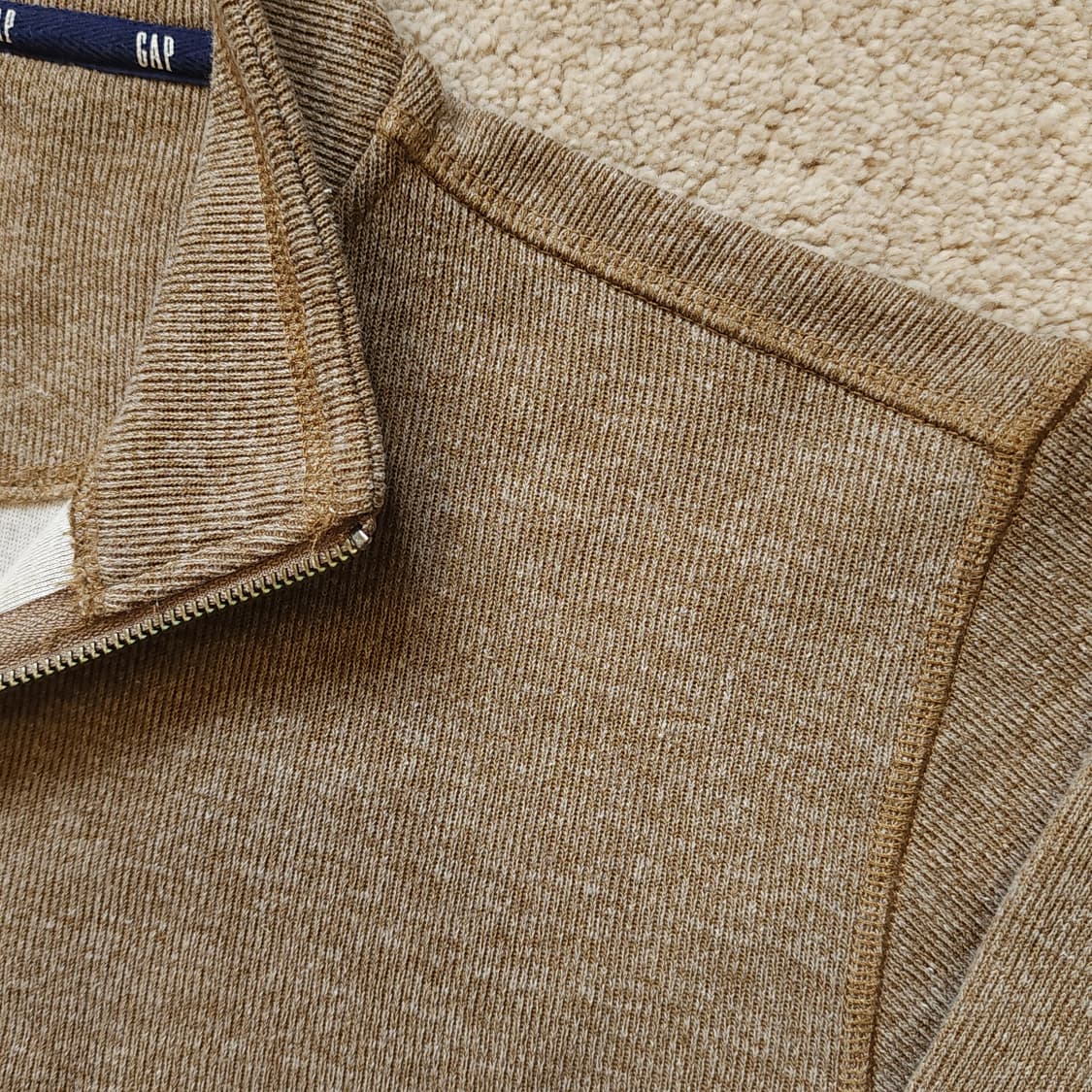 90s 올드갭 하프집업 풀오버 코튼니트 L 상품이미지9