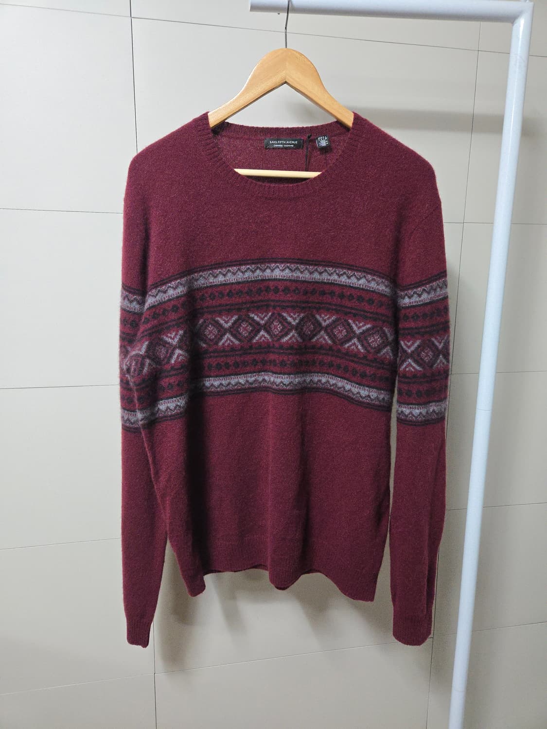 (새상품) 삭스 피프스 에비뉴 캐시미어 100 니트 해외 L 국내 105 상품이미지1