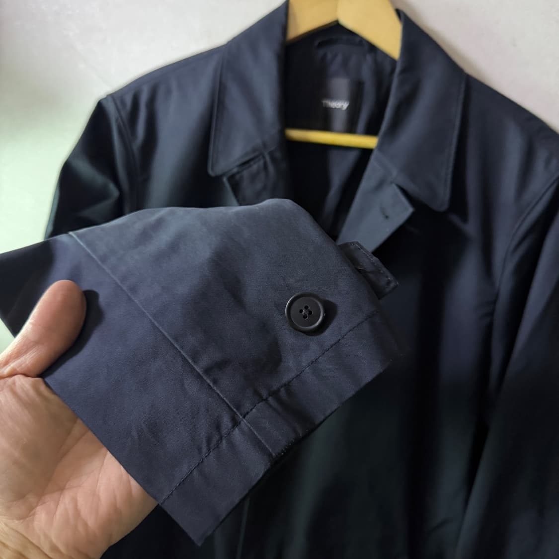 띠어리 남성 히든 버튼 맥코트 네이비 M (100정도) 상품이미지5