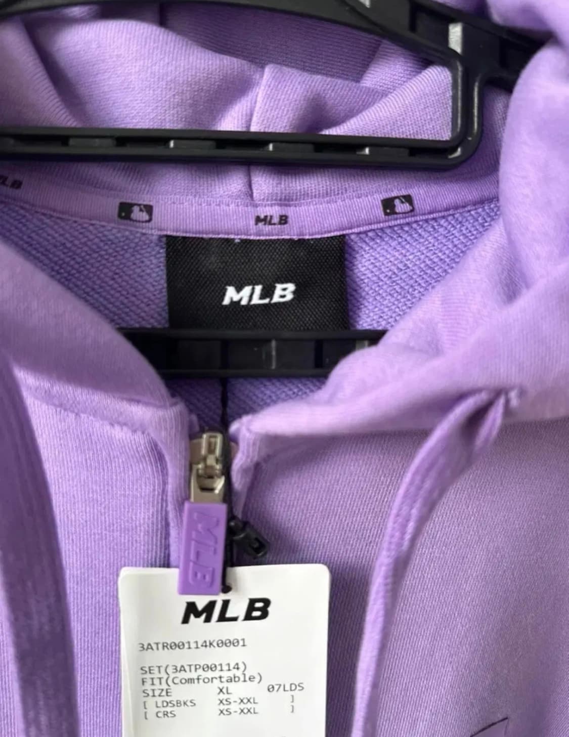 MLB LA 라벤더 기모 후드집업 상품이미지4