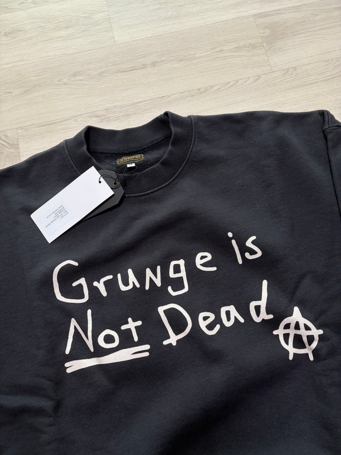 듀테로 90S 그런지 스웻 셔츠 빈티지 블랙 M사이즈 판매 상품이미지2