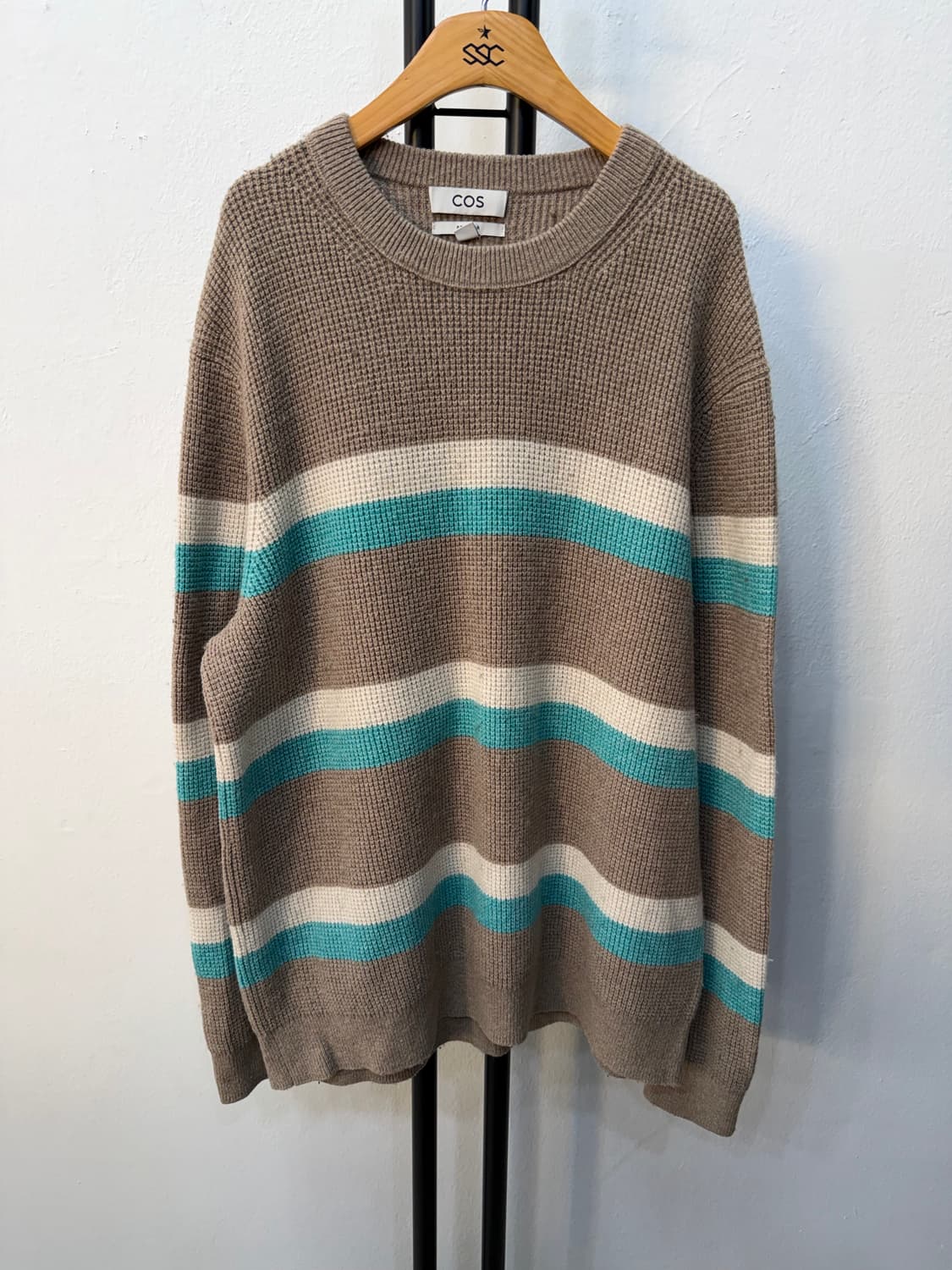정품) COS 코스 남성 스트라이프 니트 스웨터 XL 상품이미지1