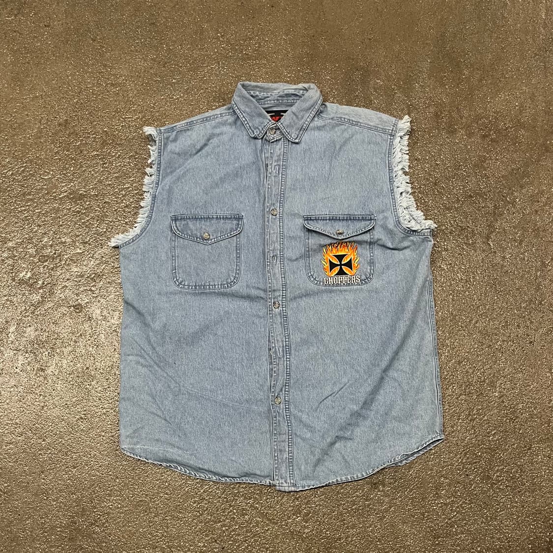 빈티지 바이커 슬리브리스 셔츠 (105) 상품이미지3