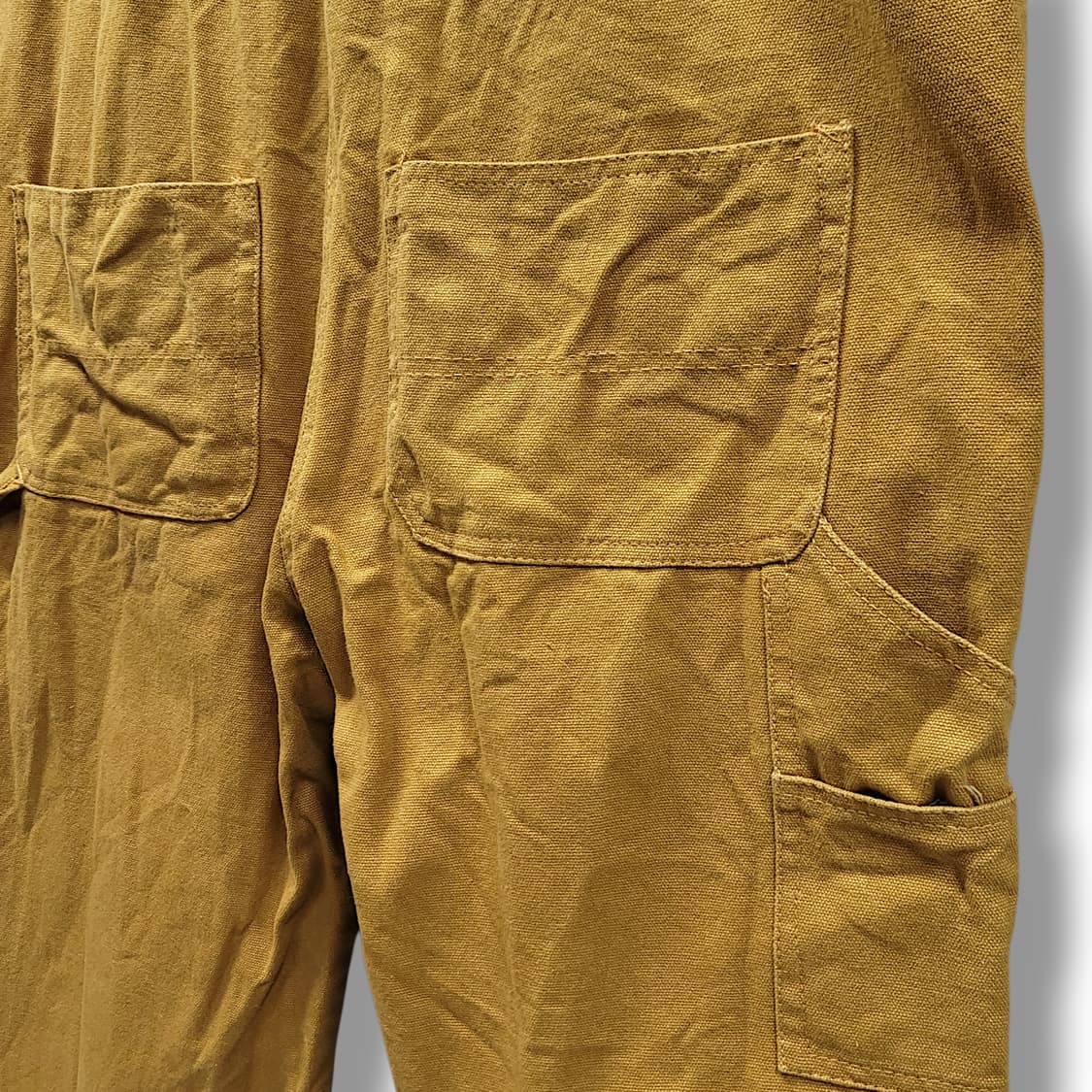 [L] 칼하트 브라운 캔버스 오버롤 멜빵 바지 상품이미지8