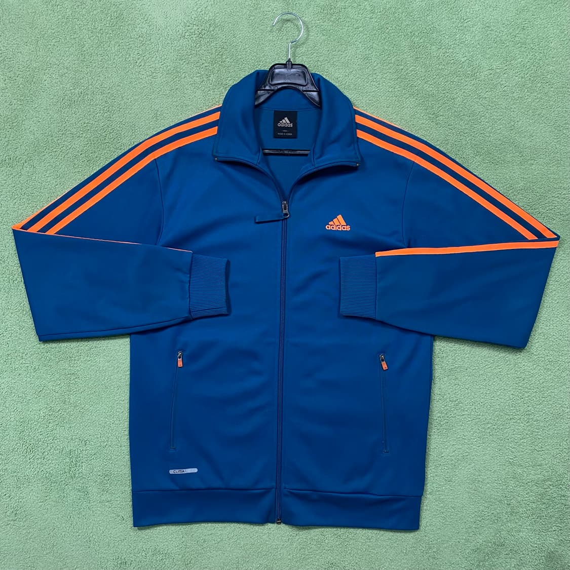 아디다스 청록 오렌지 삼각 로고 져지 집업 상품이미지2