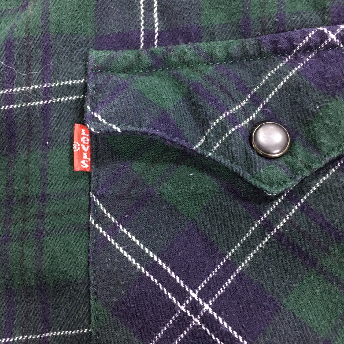 투티/0385 리바이스 샌프란시스코 체크 패턴 셔츠 플란넬 웨스턴 투포켓 상품이미지5