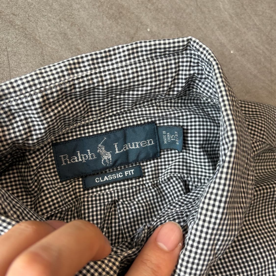 폴로 정품 클래식 로고 체크 셔츠 상품이미지7