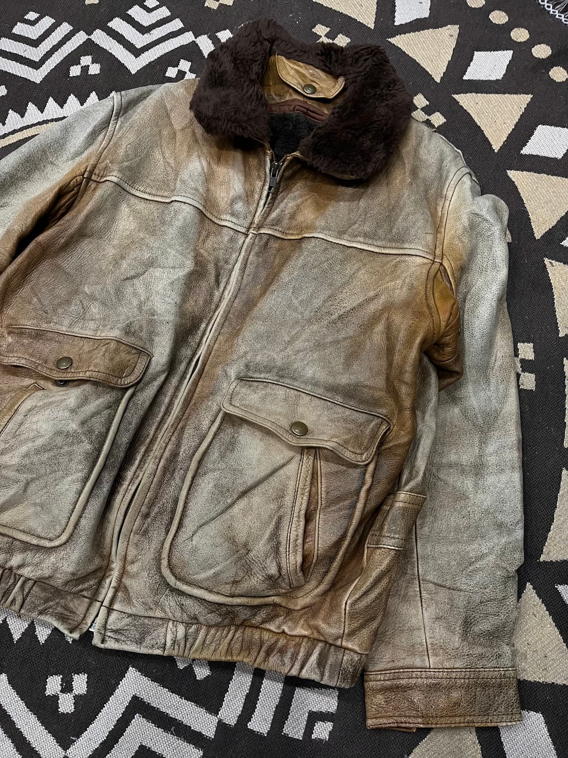 Made in JAPAN G1 소가죽 플라이트 봄버자켓 상품이미지3