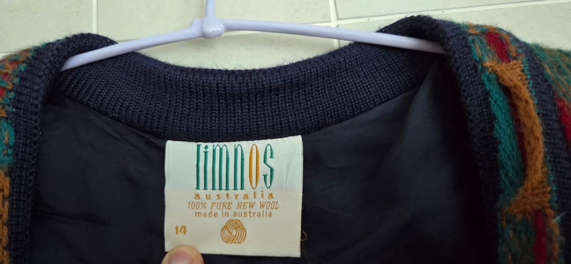 쿠지 림노스 LIMNOS 호주 울100% 롱가디건 XL 택포 상품이미지7