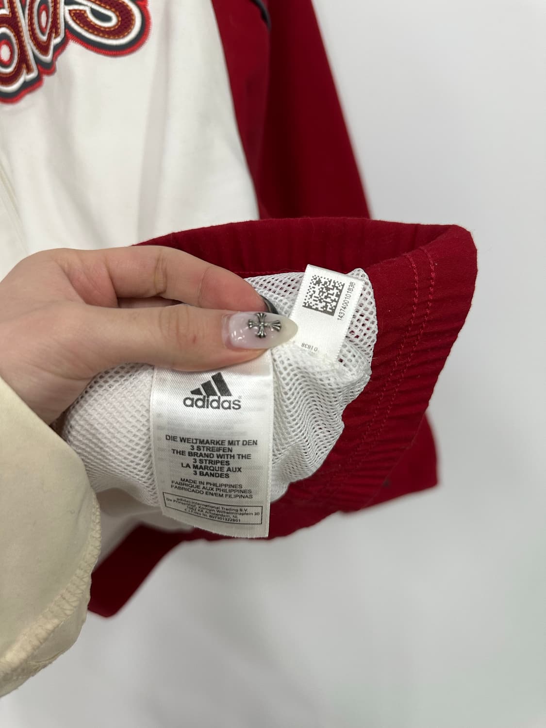 아디다스 레드 포인트 배색 올드스쿨 윈드브레이커 상품이미지3