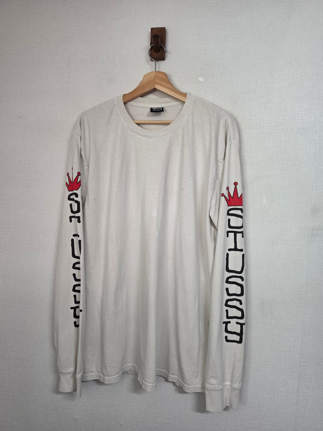 스투시 점보 피그먼트 다이드 화이트 롱슬리브 L 상품이미지1