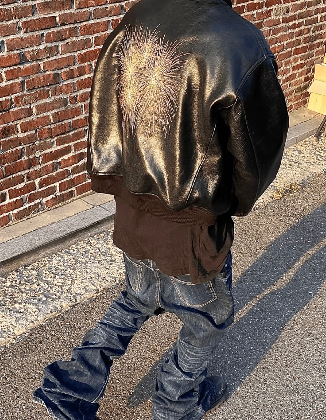 [1] 언더마이카 주름 플레어진 청바지 인디고블루 상품이미지2