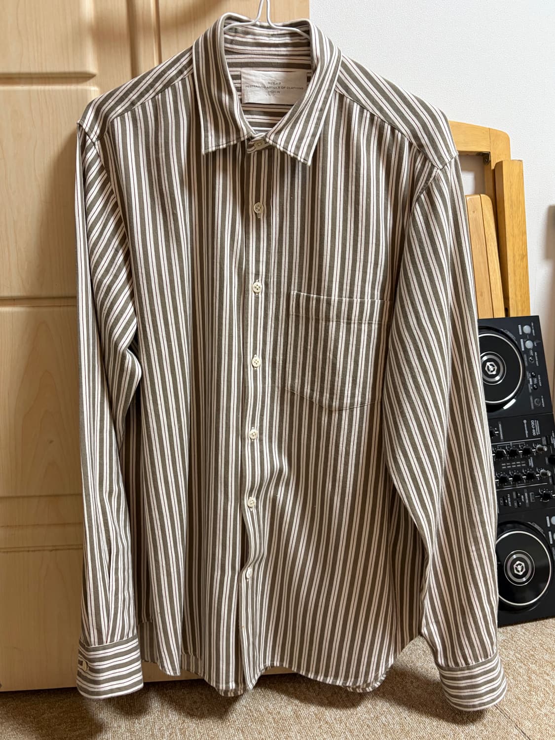 Stripe Classic Shirt - Nat/Taupe 상품이미지2