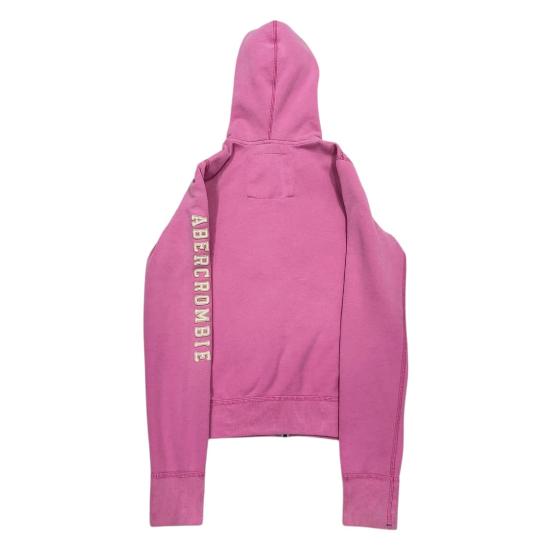 아베크롬비 빈티지 스펠로고 딱붙핏 Y2K 후드집업 자켓 핑크 M 상품이미지3