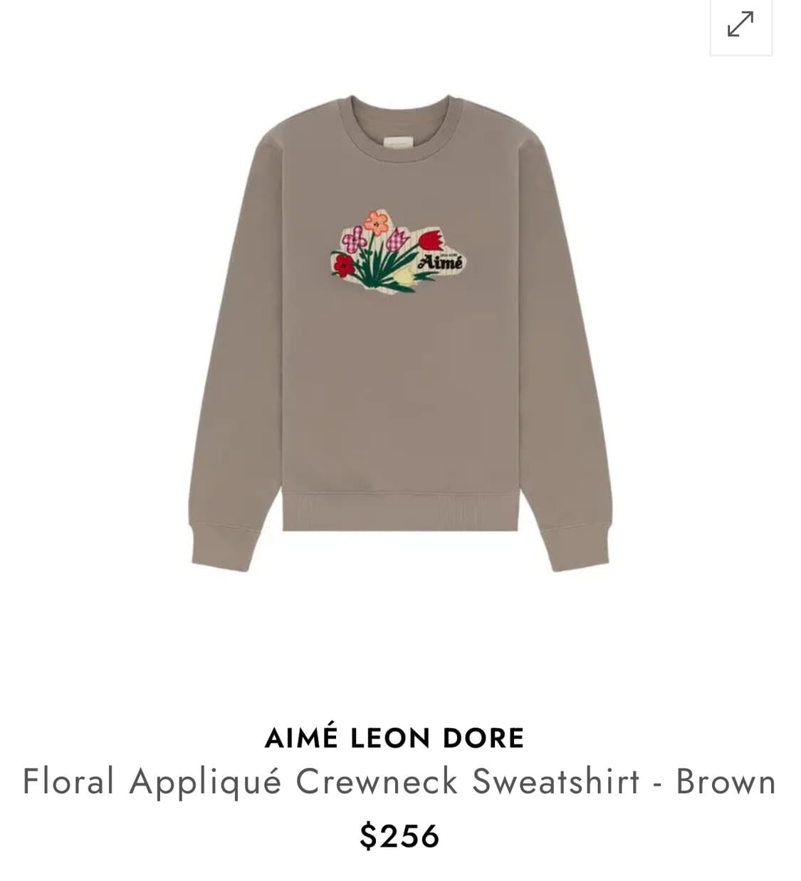 Aime Leon Dore Floral Appliqué Crewneck  상품이미지2