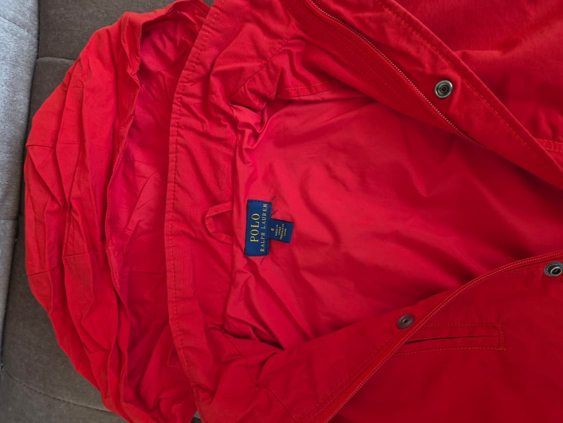 폴로랄프로렌 키즈 레드 후드집업점퍼 바람막이점퍼 6T사이즈 상품이미지6