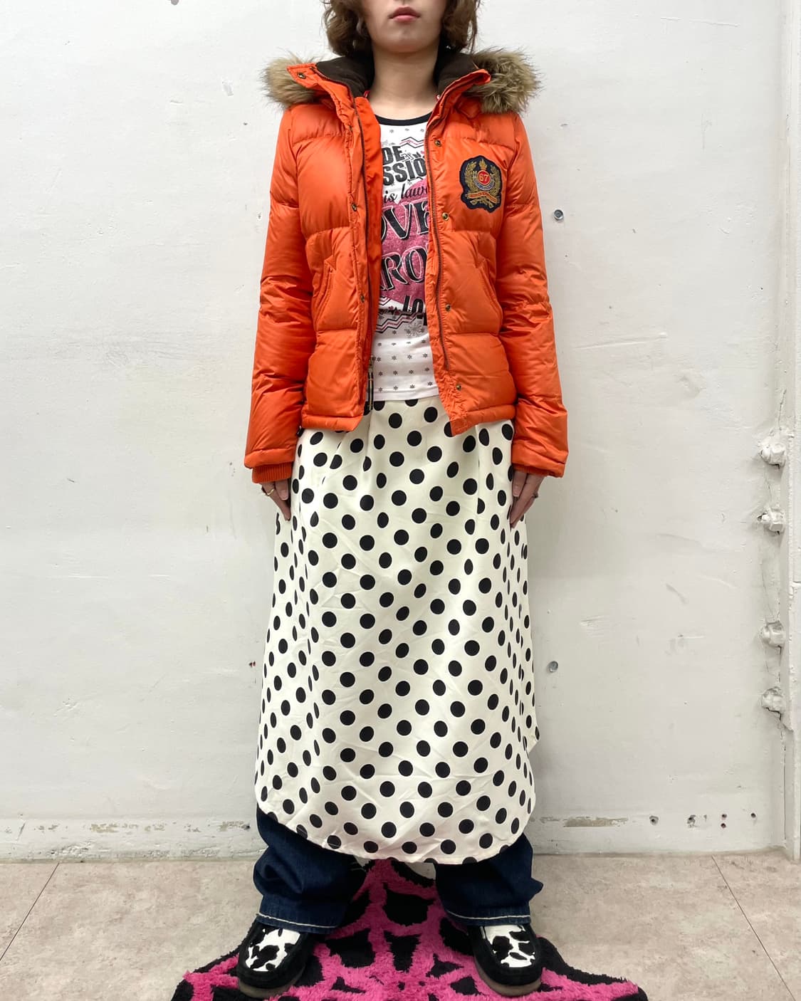 Polo Retro Orange Padded Jumper  상품이미지5