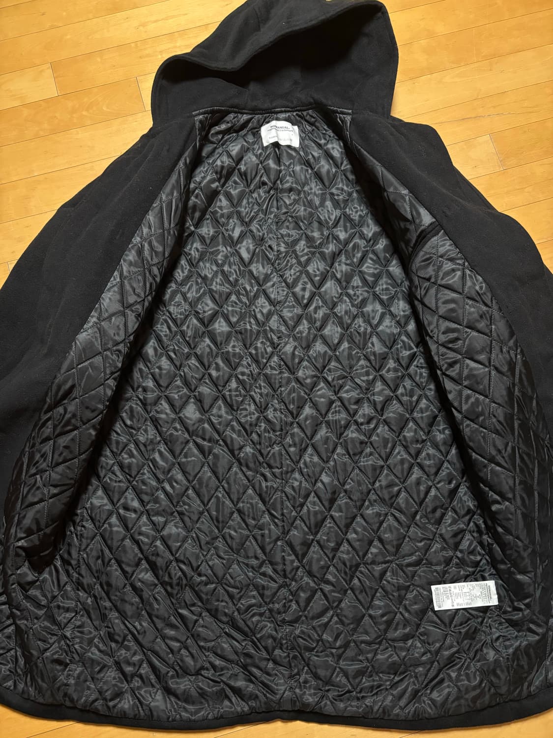 노매뉴얼 더플 코트 블랙 M 상품이미지3