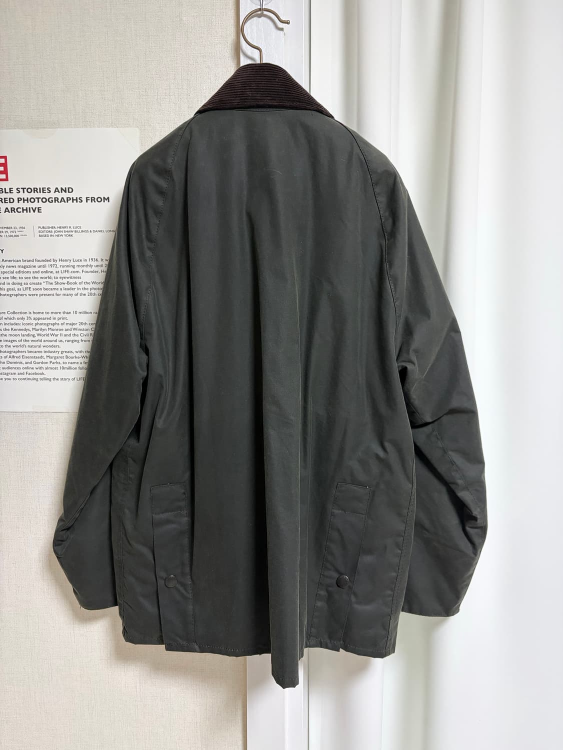 바버 비데일 세이지그린 c40 100-105 size 왁스자켓 상품이미지2