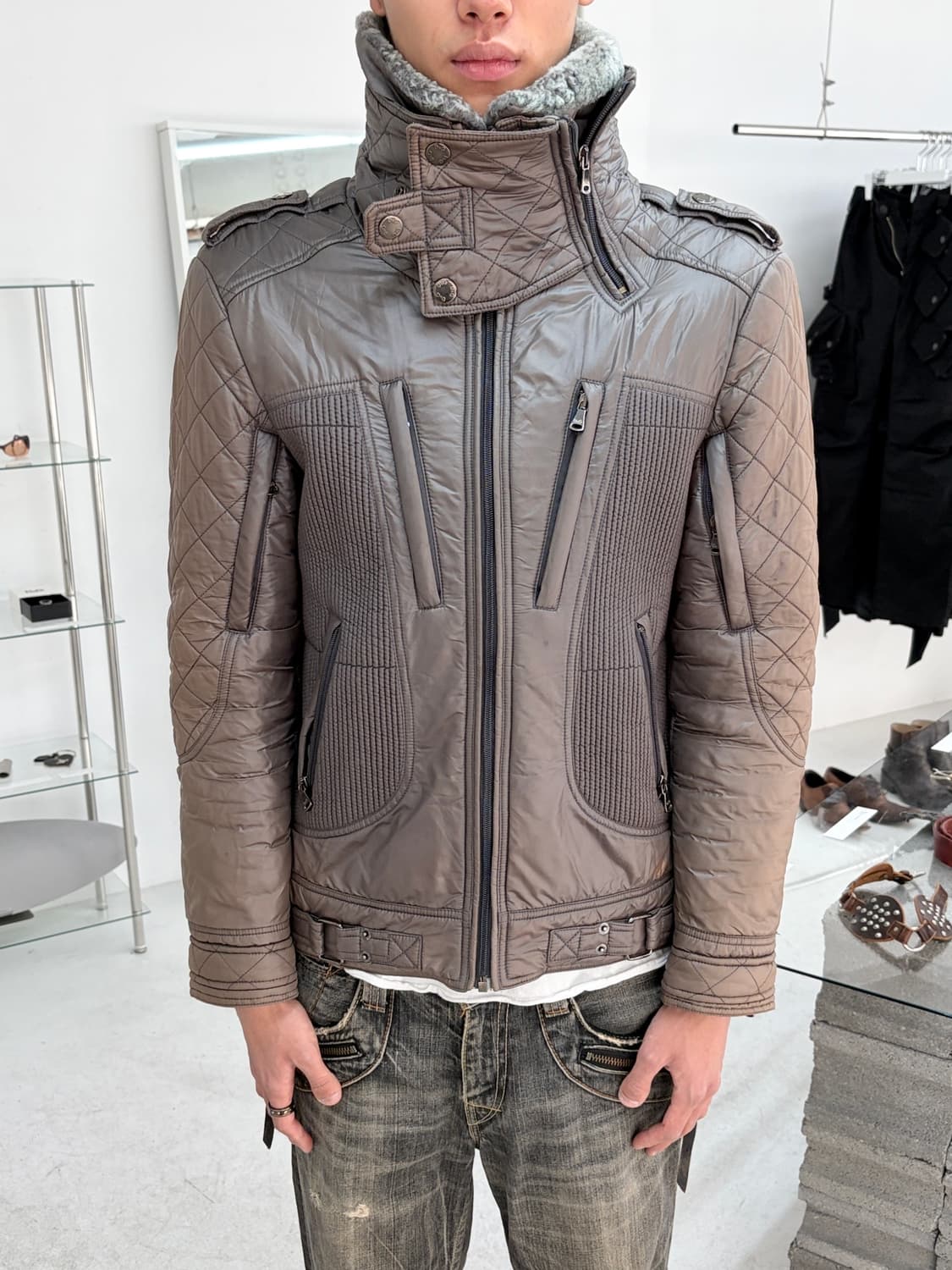 08fw 돌체앤가바나 아스트로 하이넥 10지퍼 자켓 상품이미지3