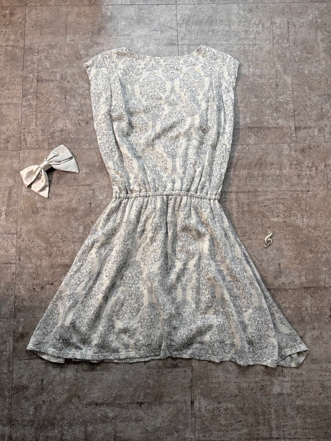 리본 웨이스트 레이스 니트 원피스 2pcs SET 상품이미지8