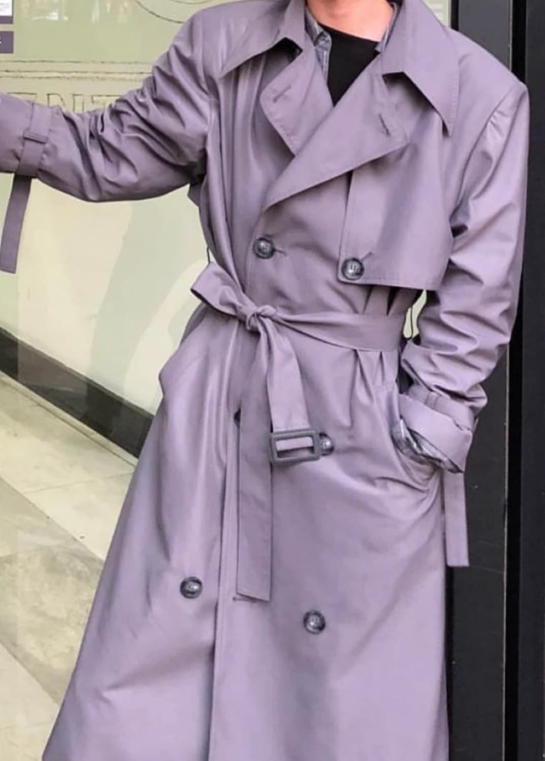 23&24 브랜드 회색 롱 트렌치 코트 A급 저렴하게 판매합니다.(남녀  상품이미지1