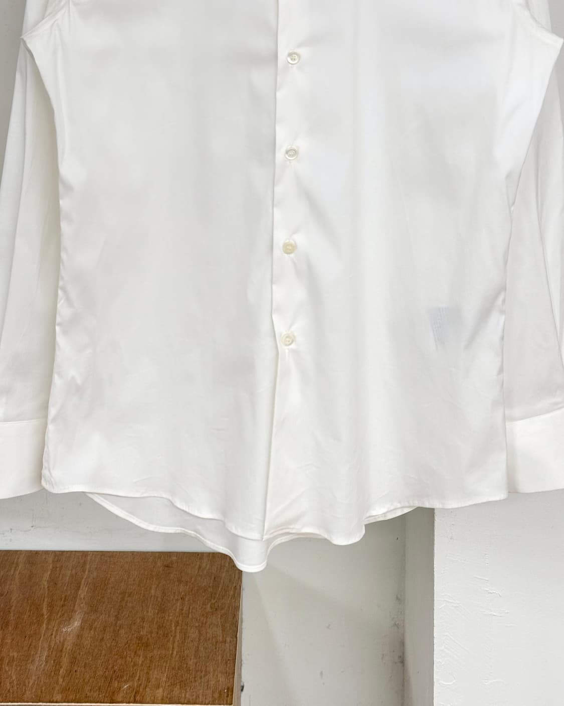 프라다 화이트 코튼 나일론 블렌드 셔츠 상품이미지5