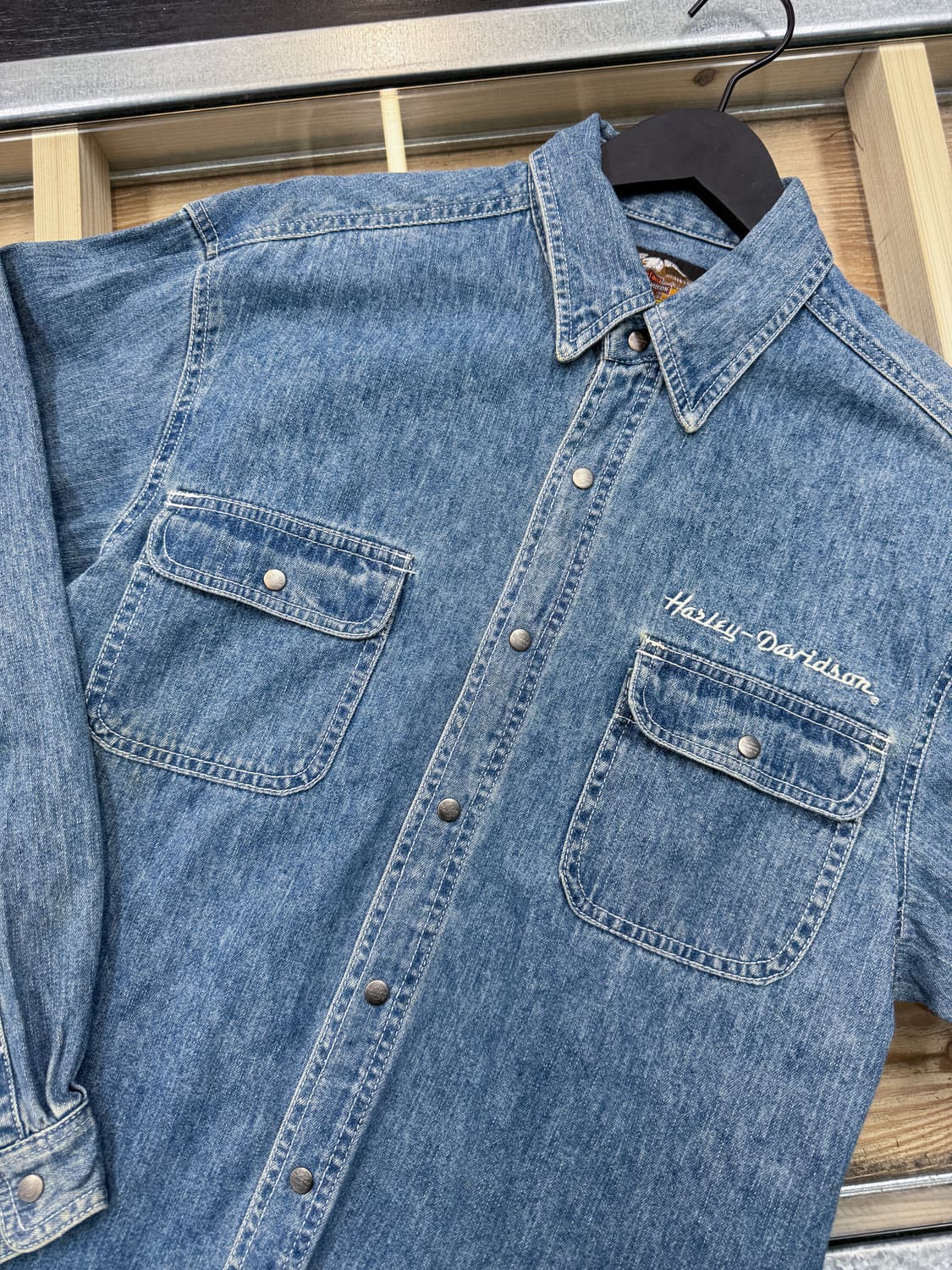 할리데이비슨 모터사이클 데님 셔츠 상품이미지4