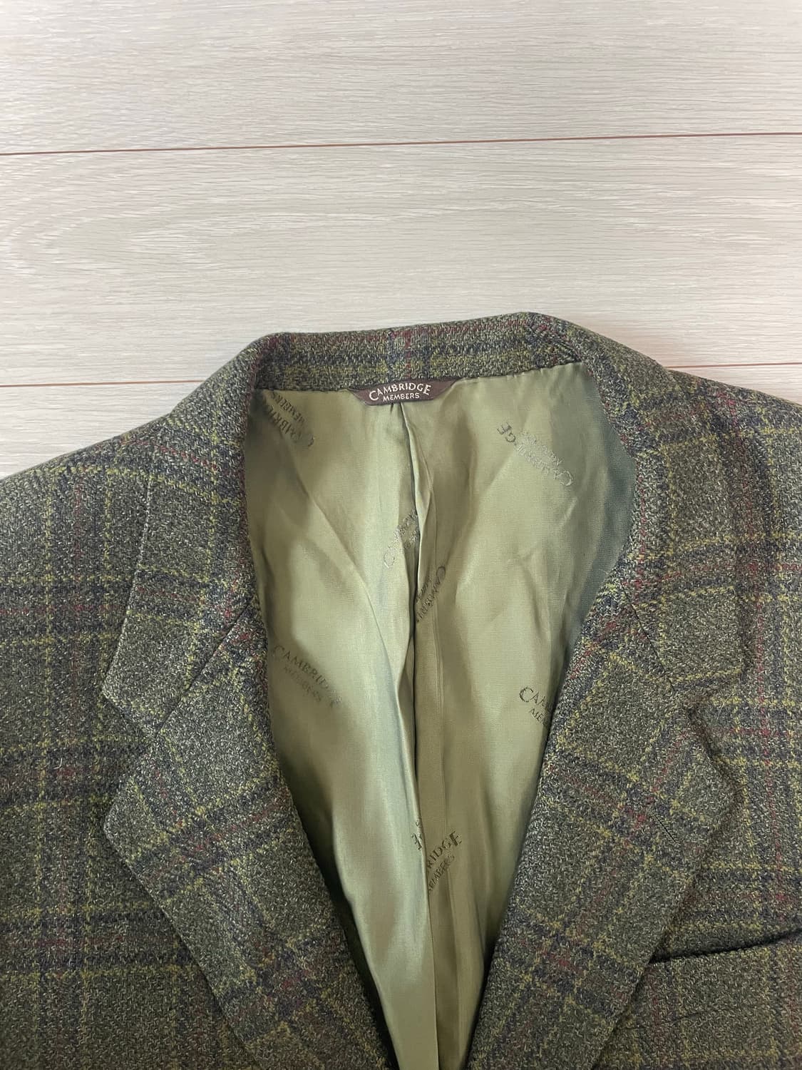 캠브릿지 빈티지 체크 울 블레이저 상품이미지3