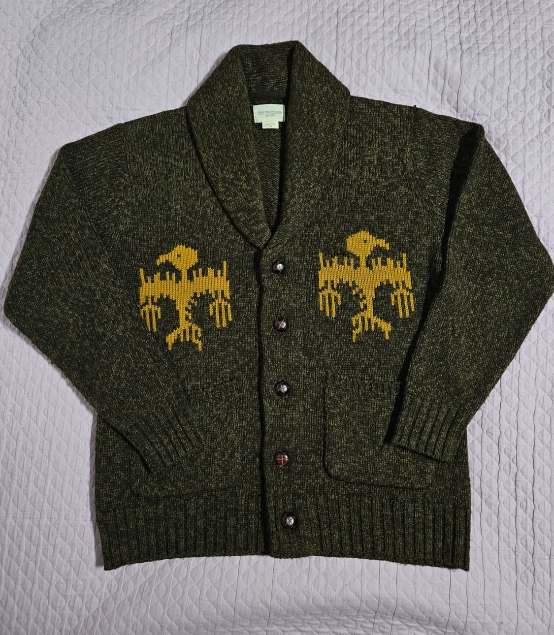 [M]오베이 숄카라 가디건 브라운 상품이미지2