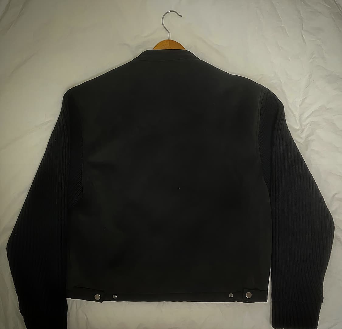 코시하루 스웨이드 딥블랙 니트 가죽 자켓 상품이미지3