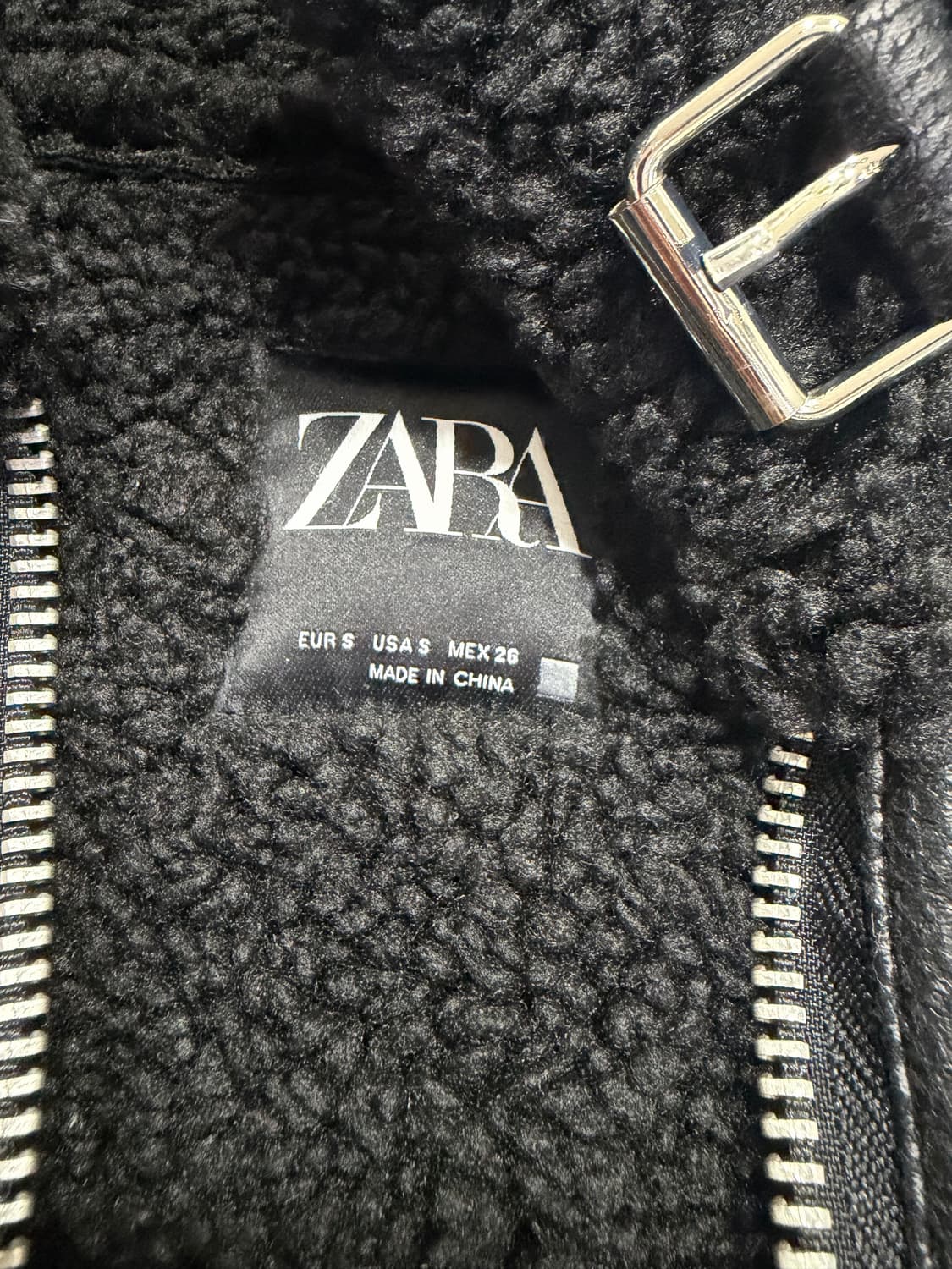 자라 크롭 무스탕 s 상품이미지2